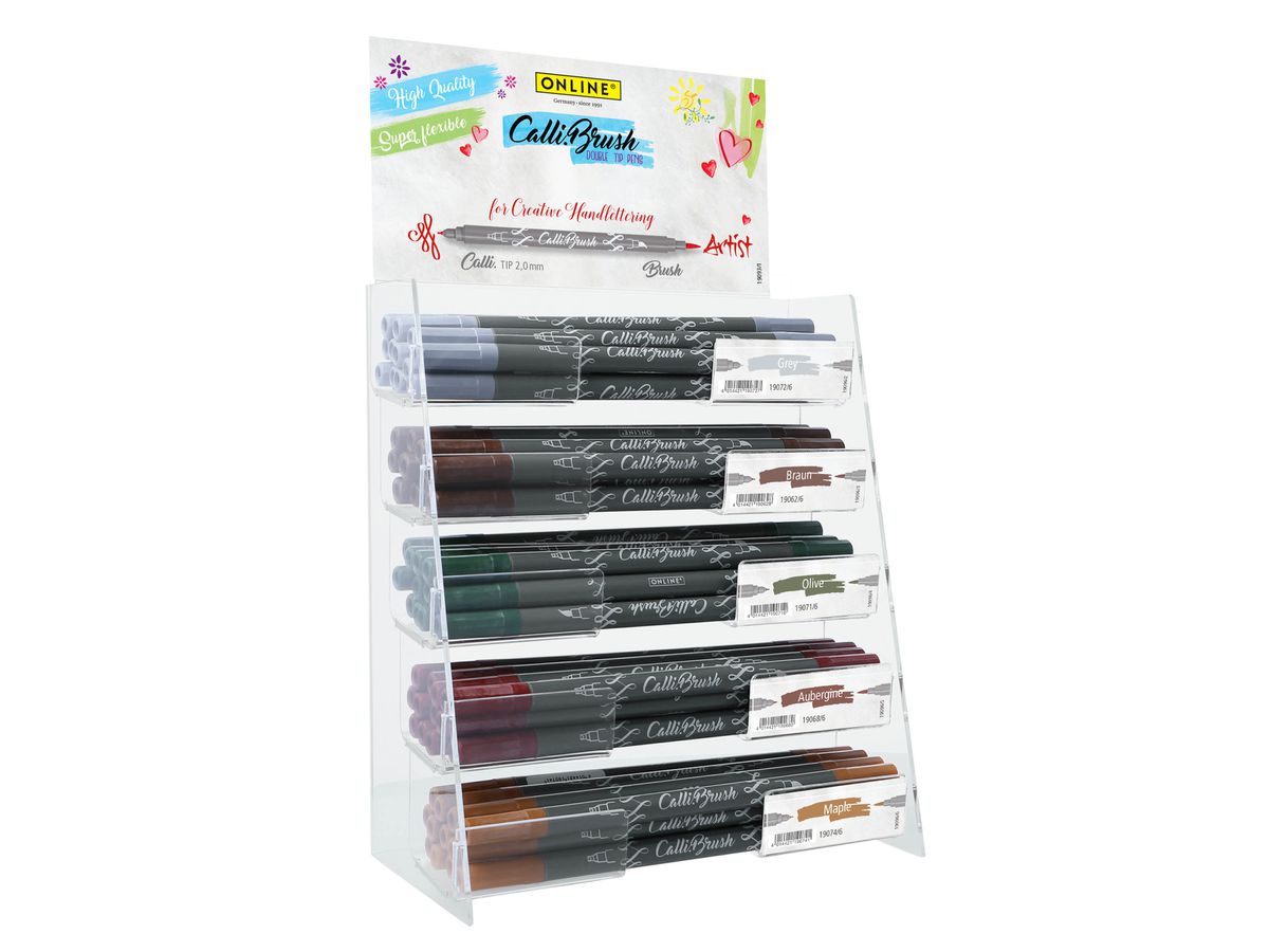 ONLINE Callibrush Pen Nature 19096 Display, 60 pcs. (4014421190963)