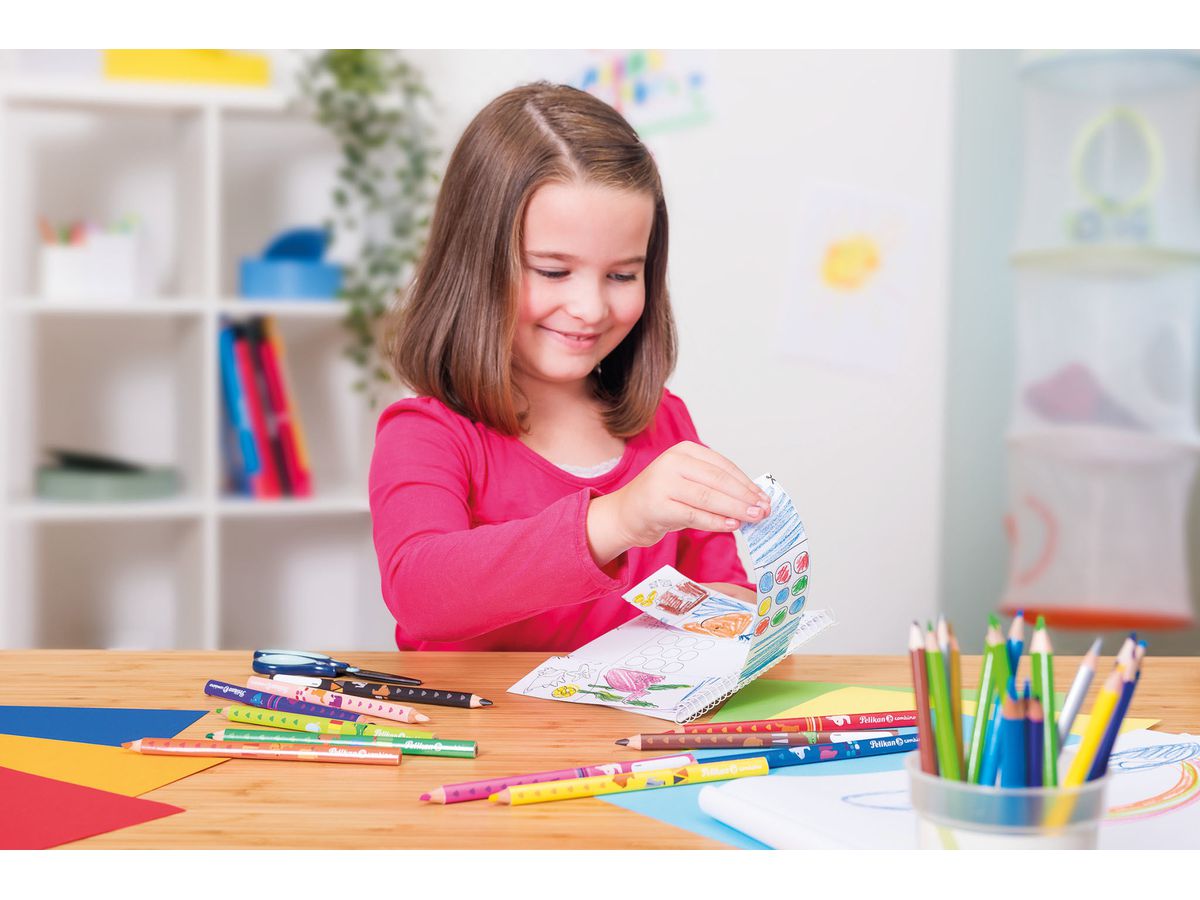 PELIKAN Bloc à dessin Combino 15x15cm 811231 15 flls. animals (4012700811233)