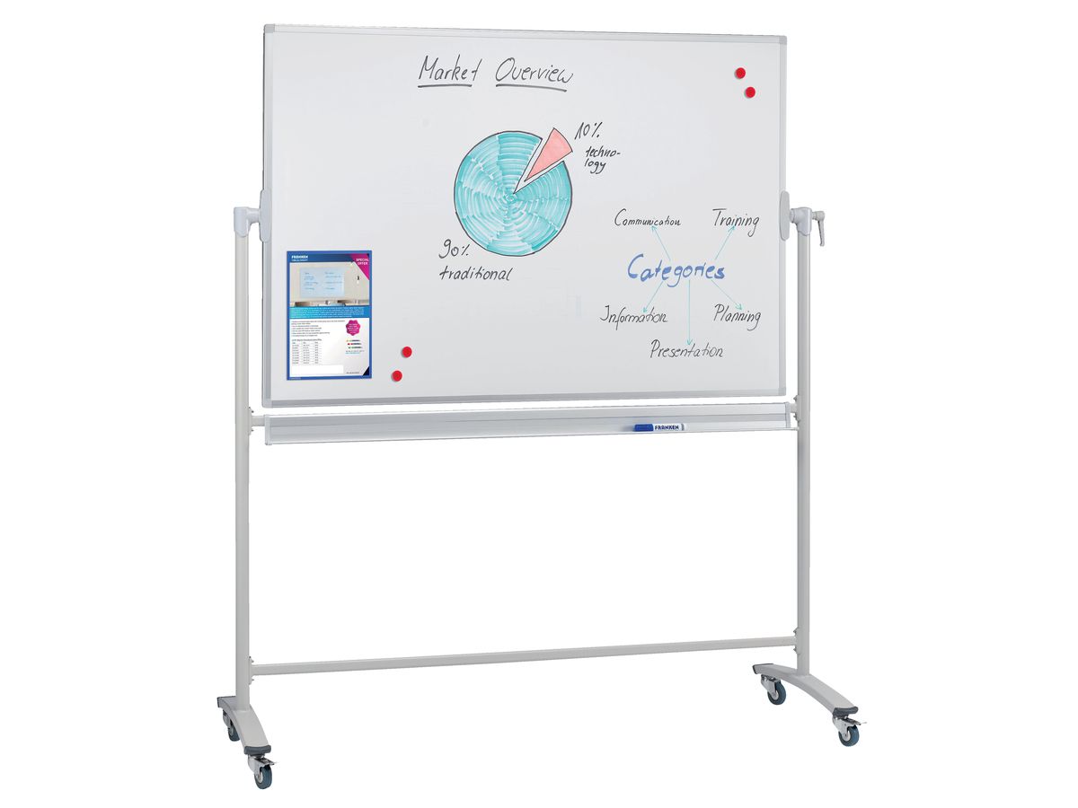 FRANKEN Tableau tournant 200x100cm ST203 gris émaillé (4016946190275)