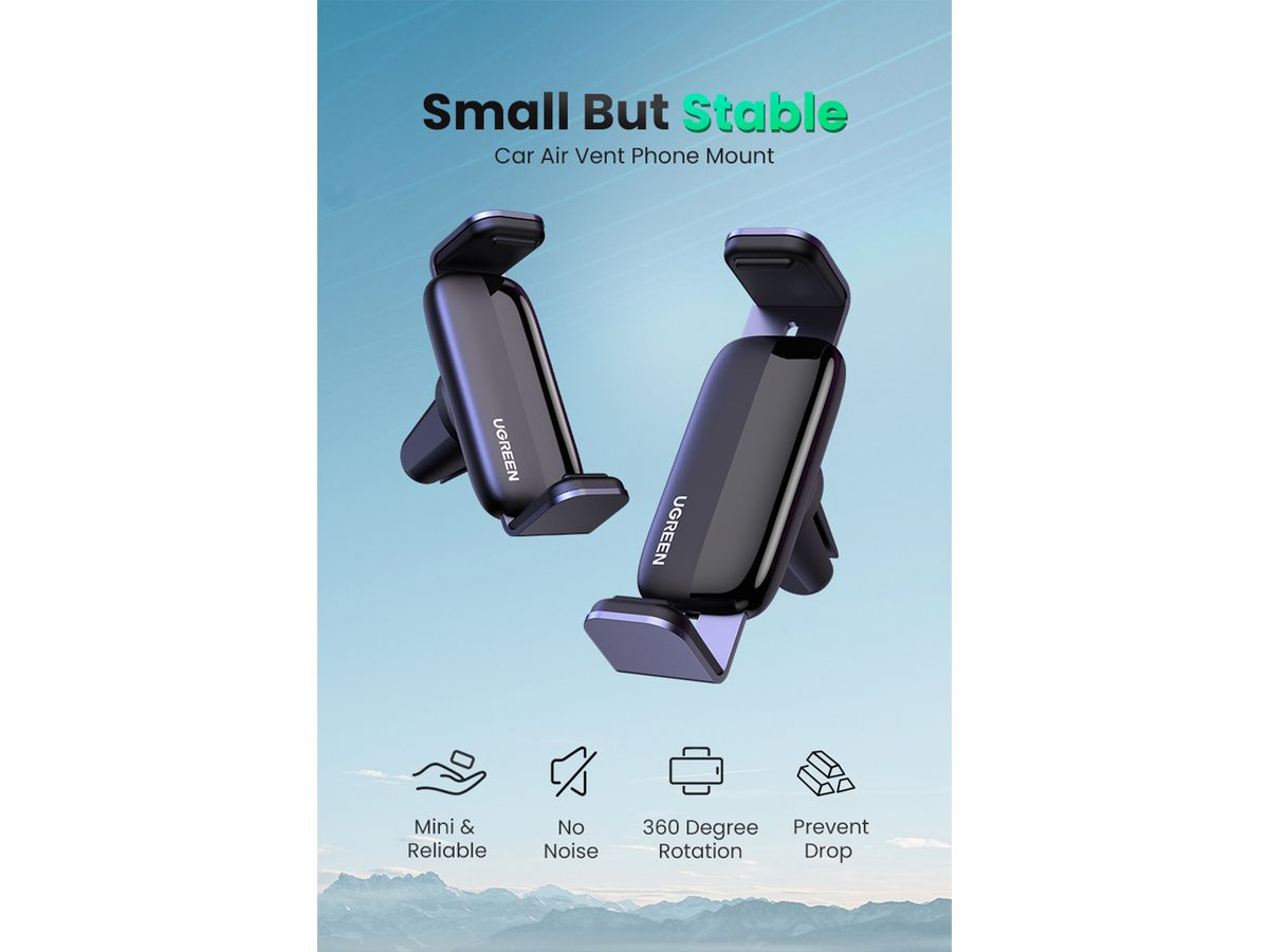 UGREEN Air Vent Phone Holder 10422 Black (BB) (6957303814220)