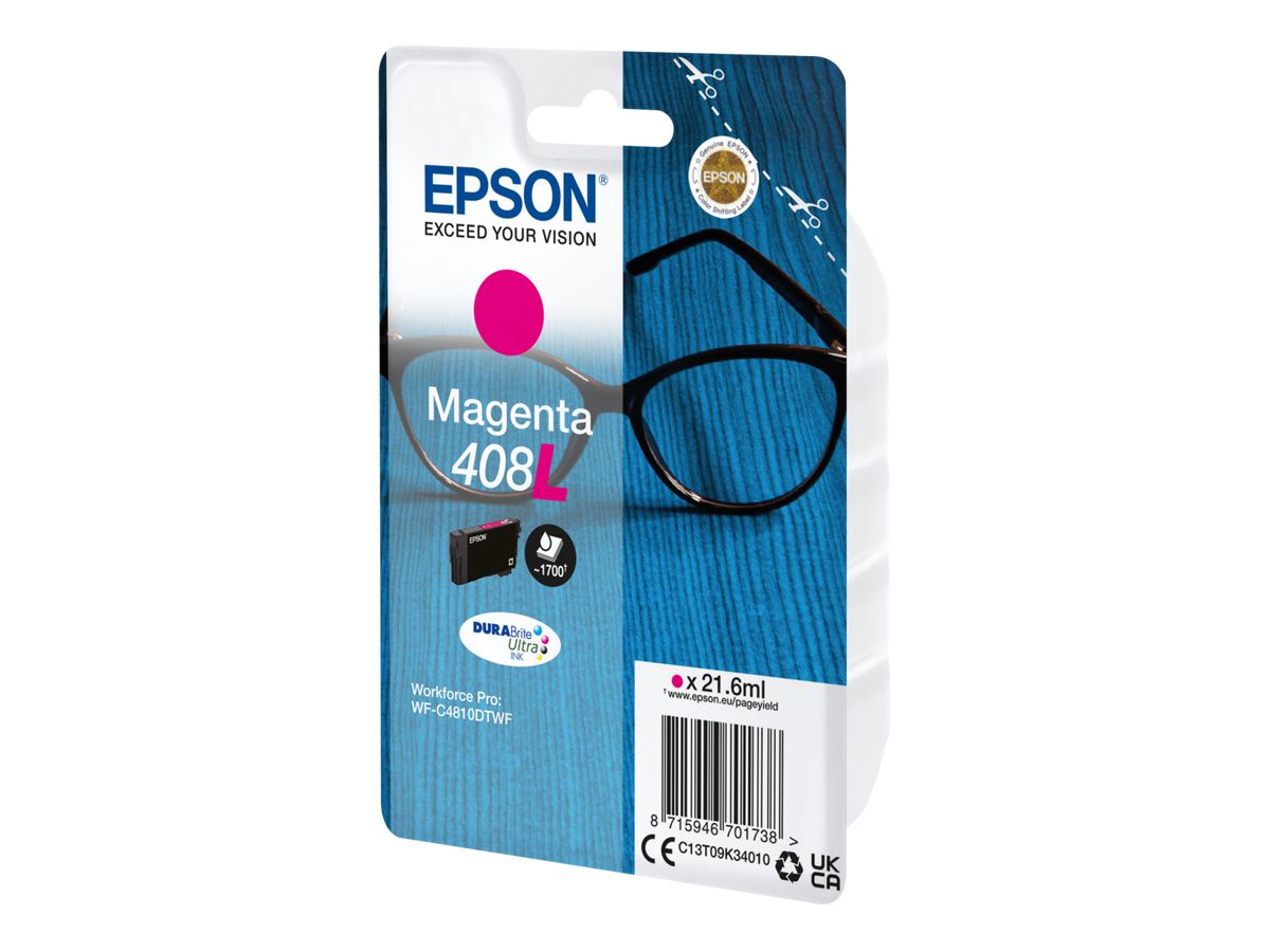 EPSON Cart. d'encre 408L magenta T09K34010 WF-C4810DTWF 1700 pages (8715946701738)