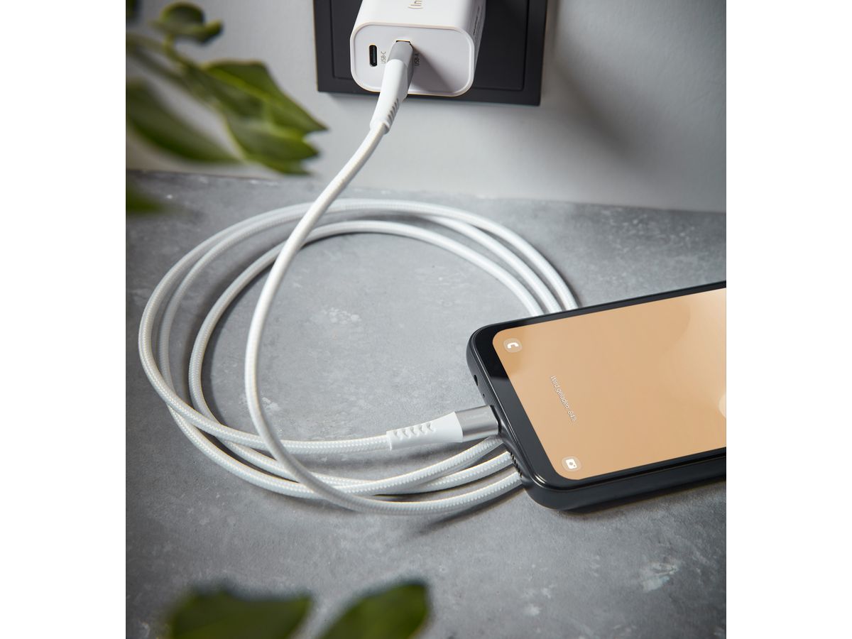 INTENSO Cable USB-A to USB C 7901102 1.5 m, Nylon white (4034303033805)