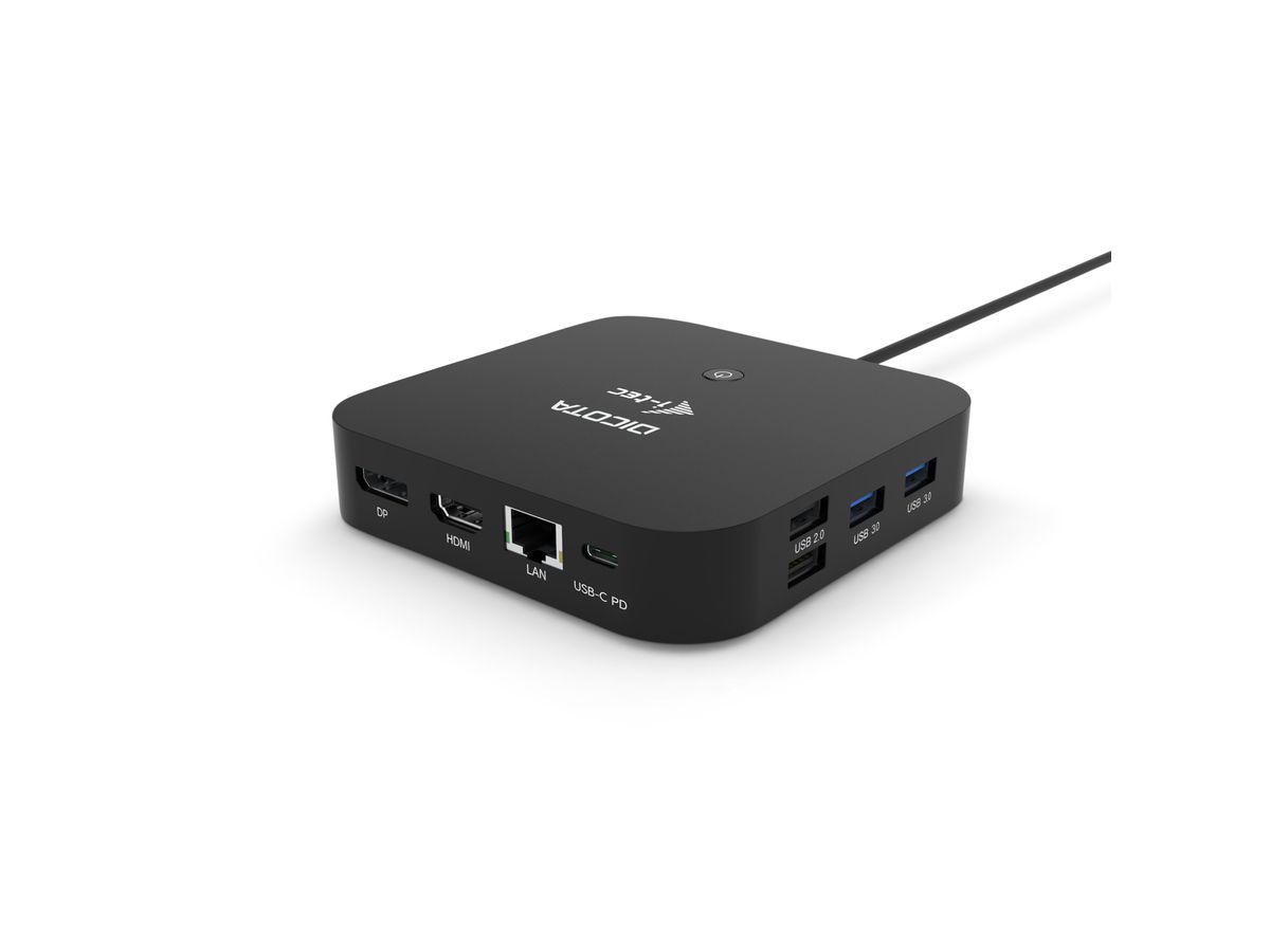 DICOTA USB-C 11in1 Docking Station D31949 5K HDMI/DP PD 100W black (7640186417044)