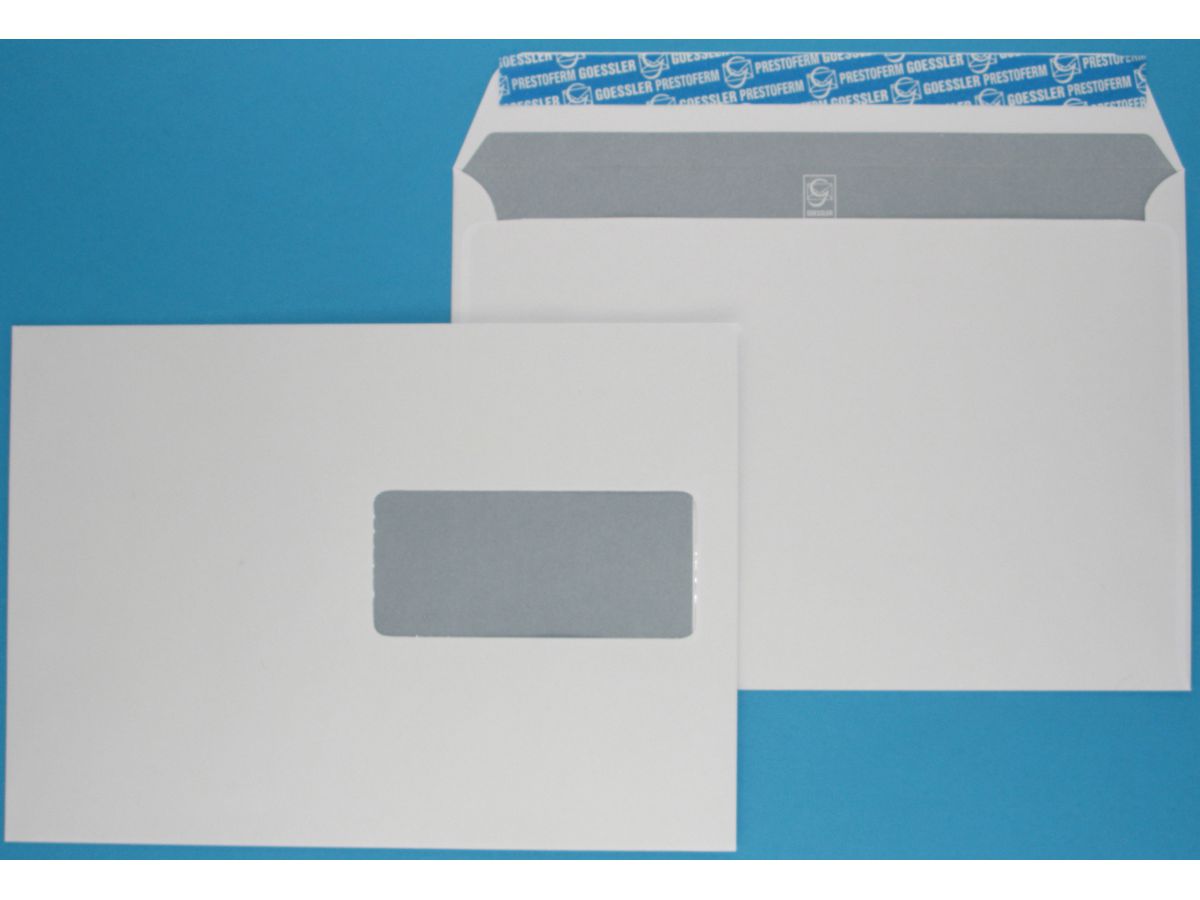 GOESSLER Busta Cavanna c/finestra C5 1351 100g, bianco 500 pezzi (7640126610795)