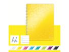 LEITZ Spiralbuch WOW PP A4 4637-00-16 gelb 80 Blatt (4002432121298)