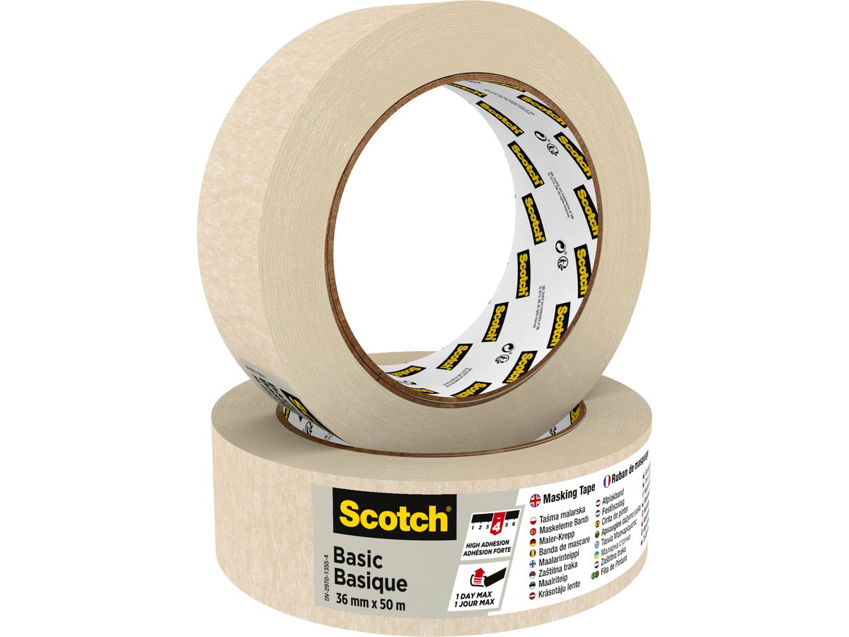 SCOTCH Tape Basic 36mmx50m BASIC3650 beige (4054596726628)