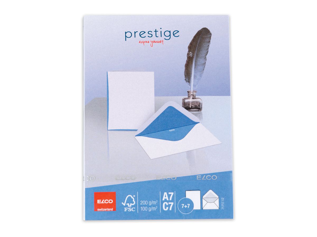 ELCO Couverts/Karten Prestige C7/A7 71717.12 2x7 pezzi blu (7611722020097)