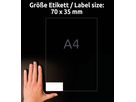 AVERY ZWECKFORM Etiquettes 70x35mm 3422 blanc 2400 pcs./100 flls. (4004182034224)