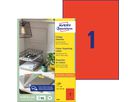 AVERY ZWECKFORM Etichette A4 3470 rosso 100 pezzi (4004182034705)