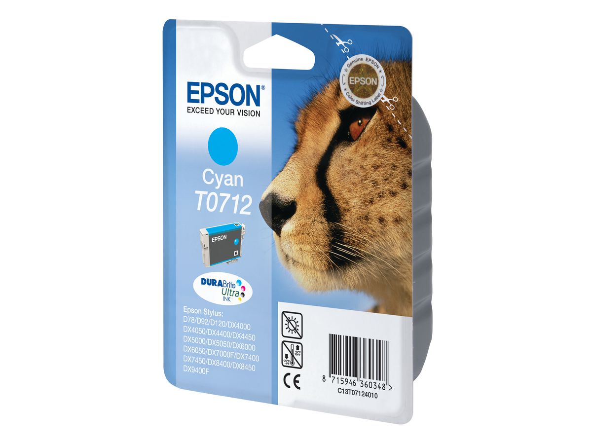 EPSON Cart. d'inchiostro cyan T071240 Stylus DX4000 485 pagine (8715946624501)