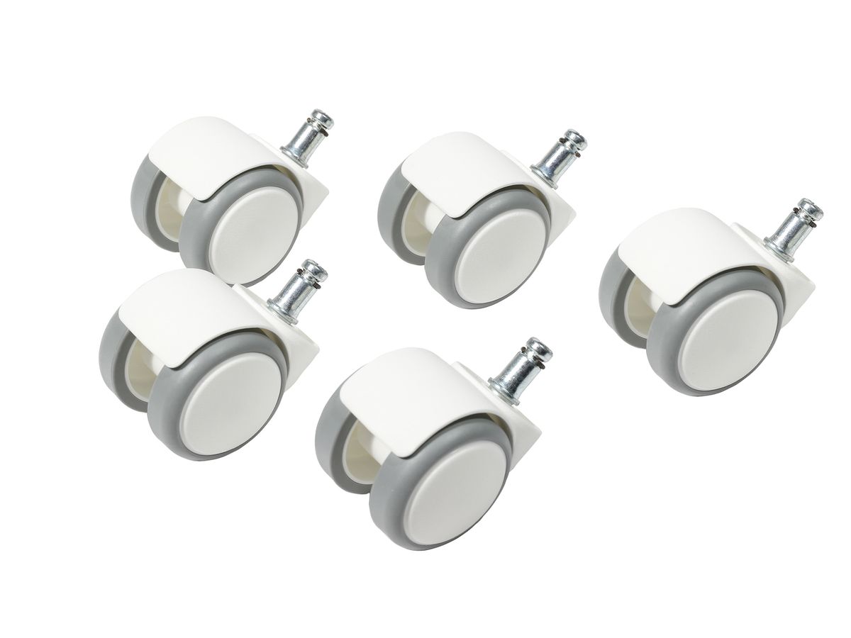 TOPSTAR Rotelle per pavimenti rigidi 6991W bicano 5 pezzi (7613058038630)