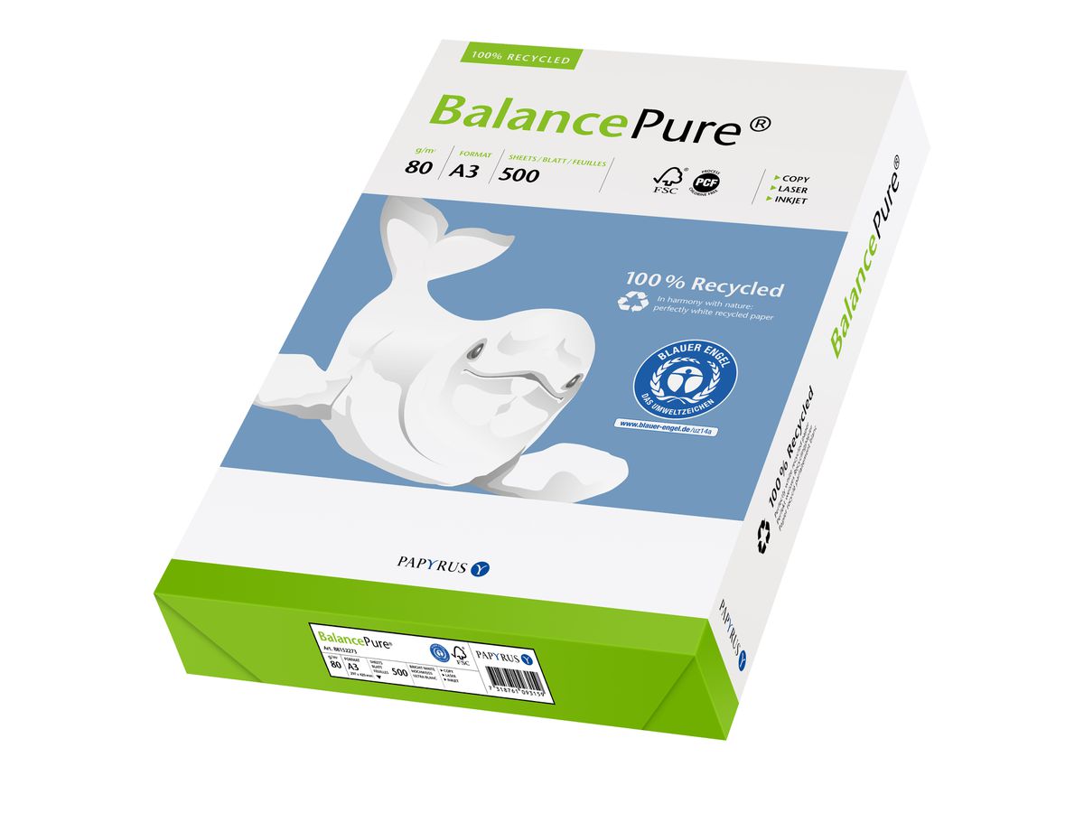 BALANCE PURE Multifunction Paper A3 88330219 bianco,recycling,80g, 500 fg. (7340035216339)