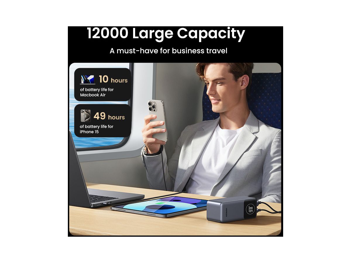 UGREEN Nexode Power Bank 12000mAh 35526B 100W Fast Charging (6941876242948)