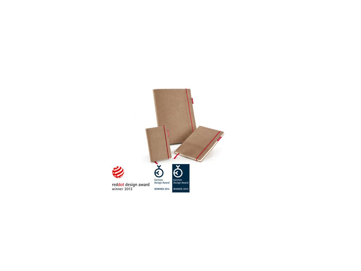 TRANSOTYPE senseBook RED RUBBER A5 75020500 neutre, M, 135 feuilles beige (8716329071301)
