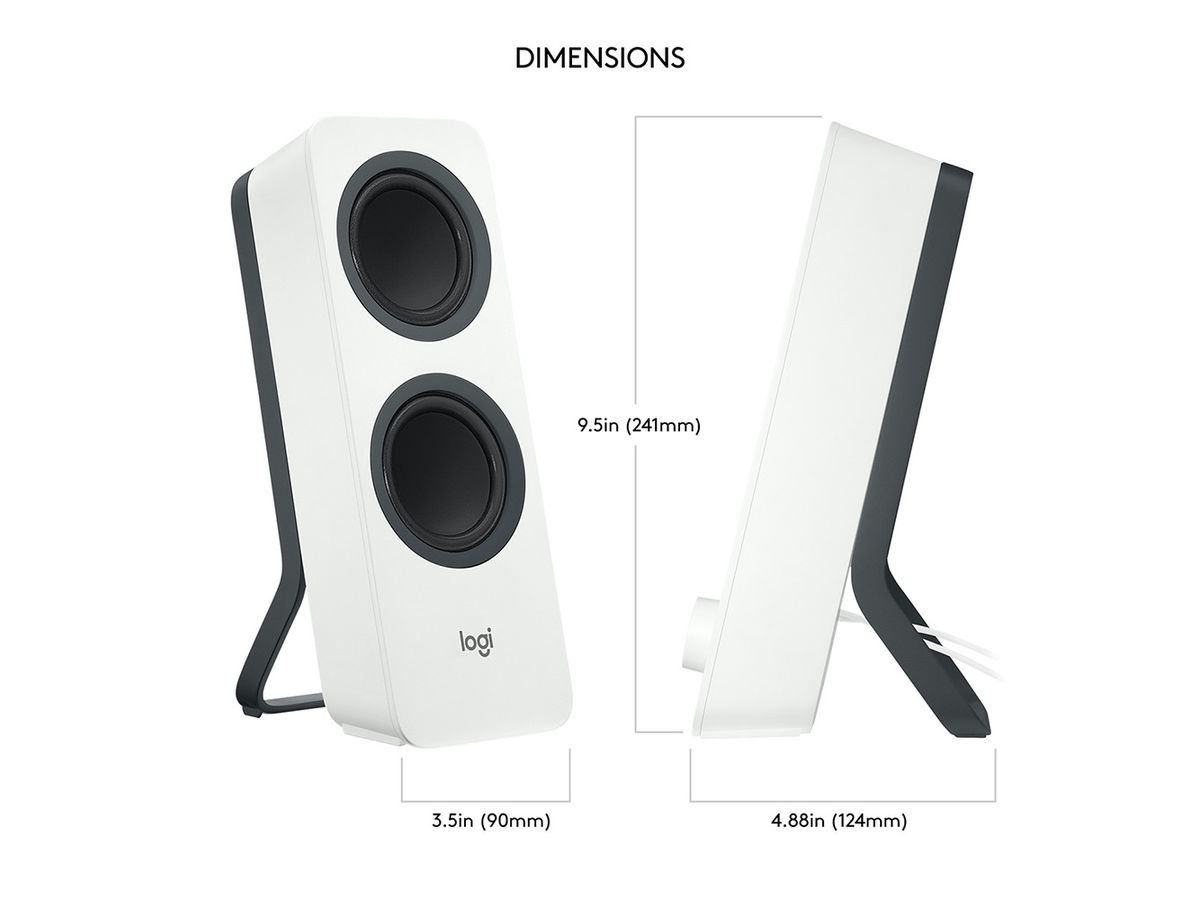 LOGITECH Z207 BT PC-Speakers 2.0 white 980-001292 (5099206075009)