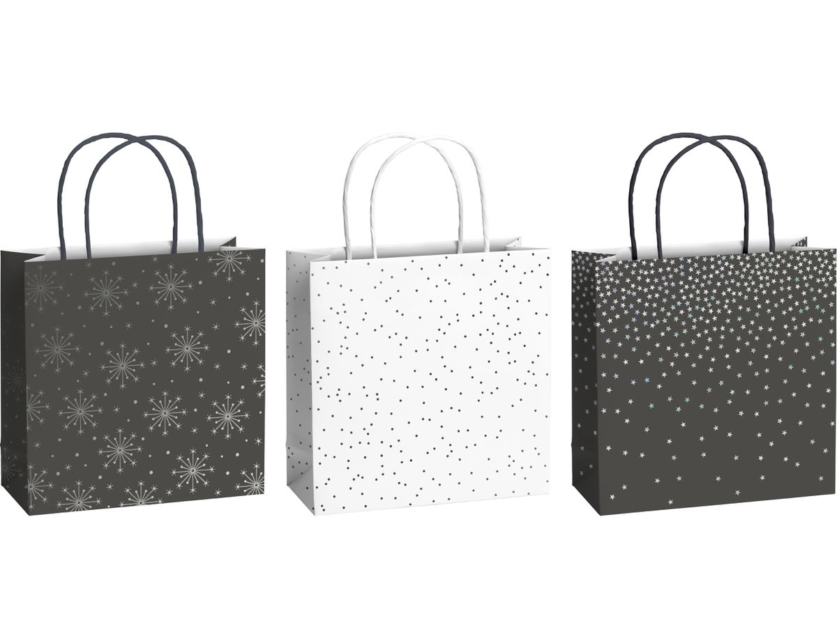 STEWO Sacchetto regalo Nieve 2543539299 grigio scuro 20x8x20cm (7630050875483)