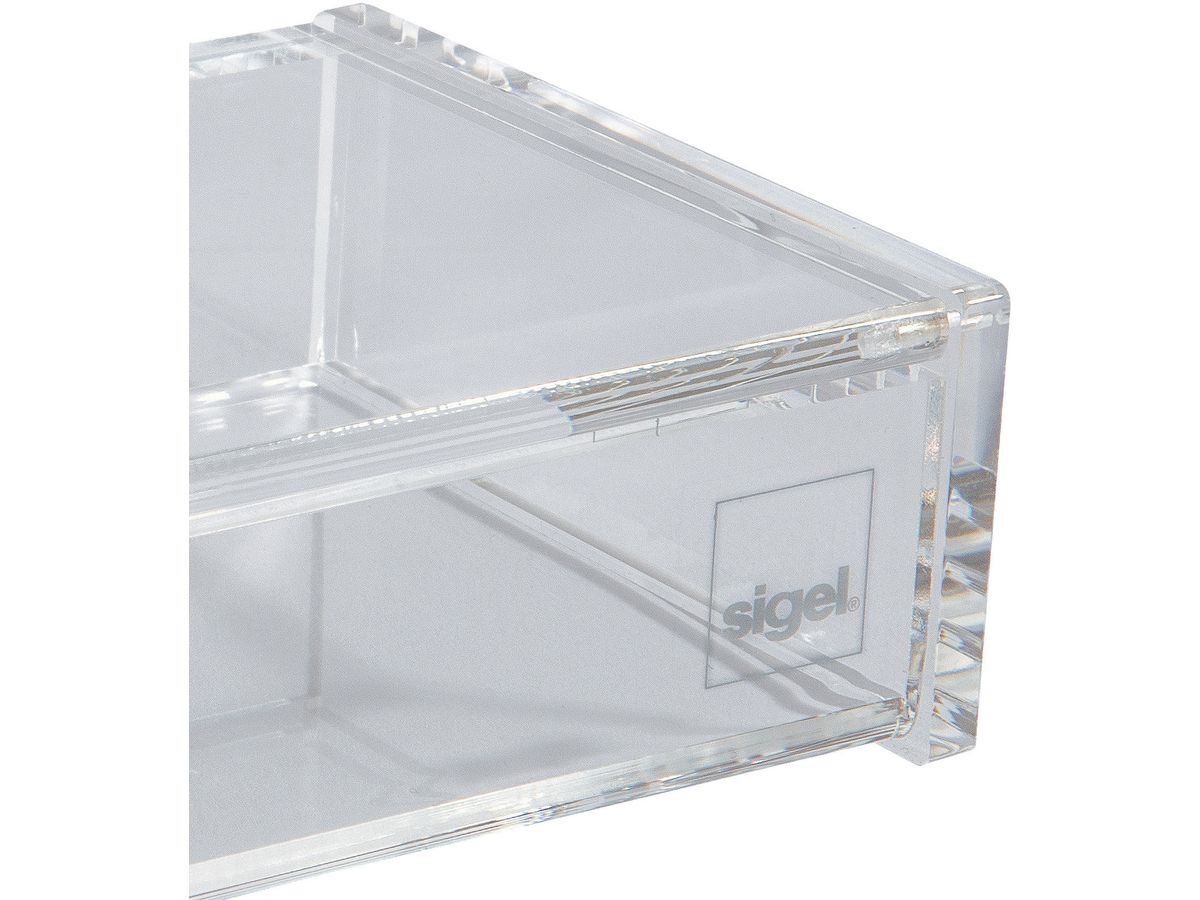SIGEL Visitenkartenbox VA112 transp. 98x68x29mm, 80 Karten (4004360980695)