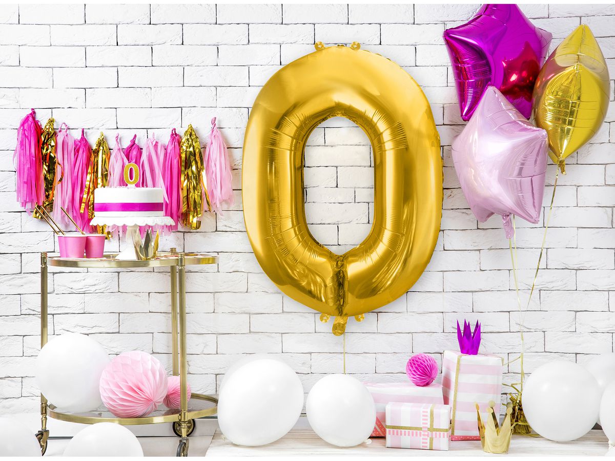 PARTYDECO Folienballon Ziffer 0 86cm FB1M-0-019 gold (5902230736108)