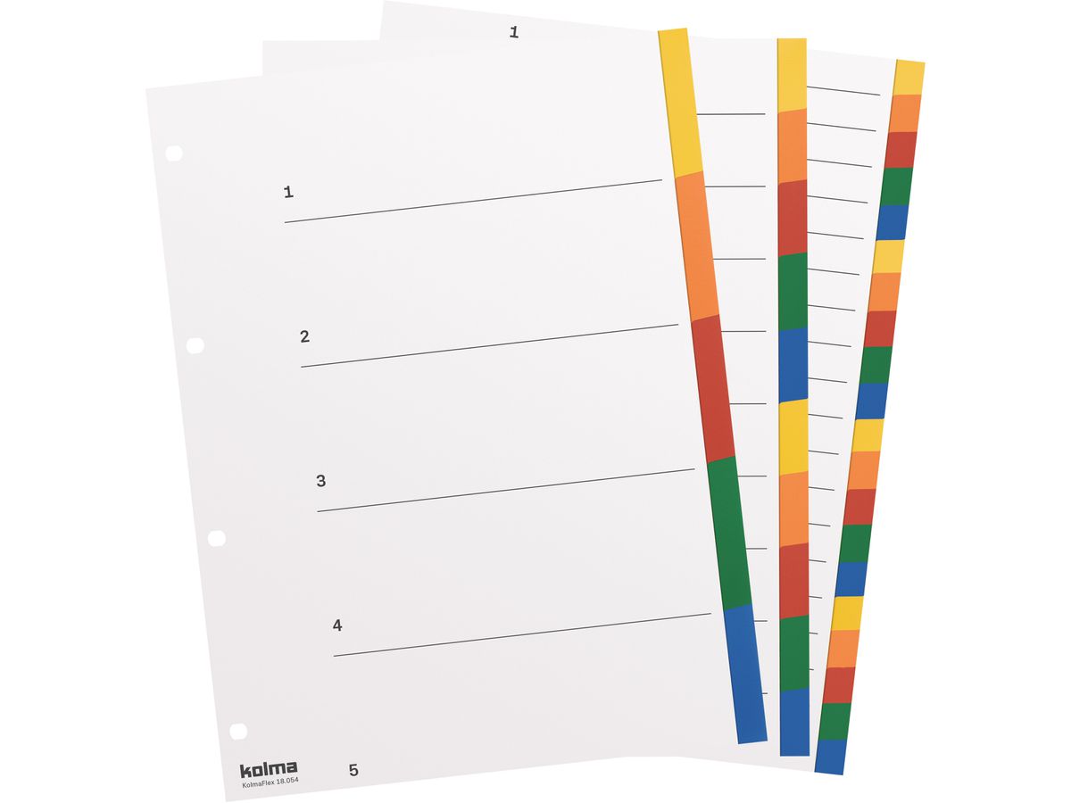 KOLMA Registro PP KolmaFlex A4 18.104.20 multicolore 10 pzi (7611967180037)