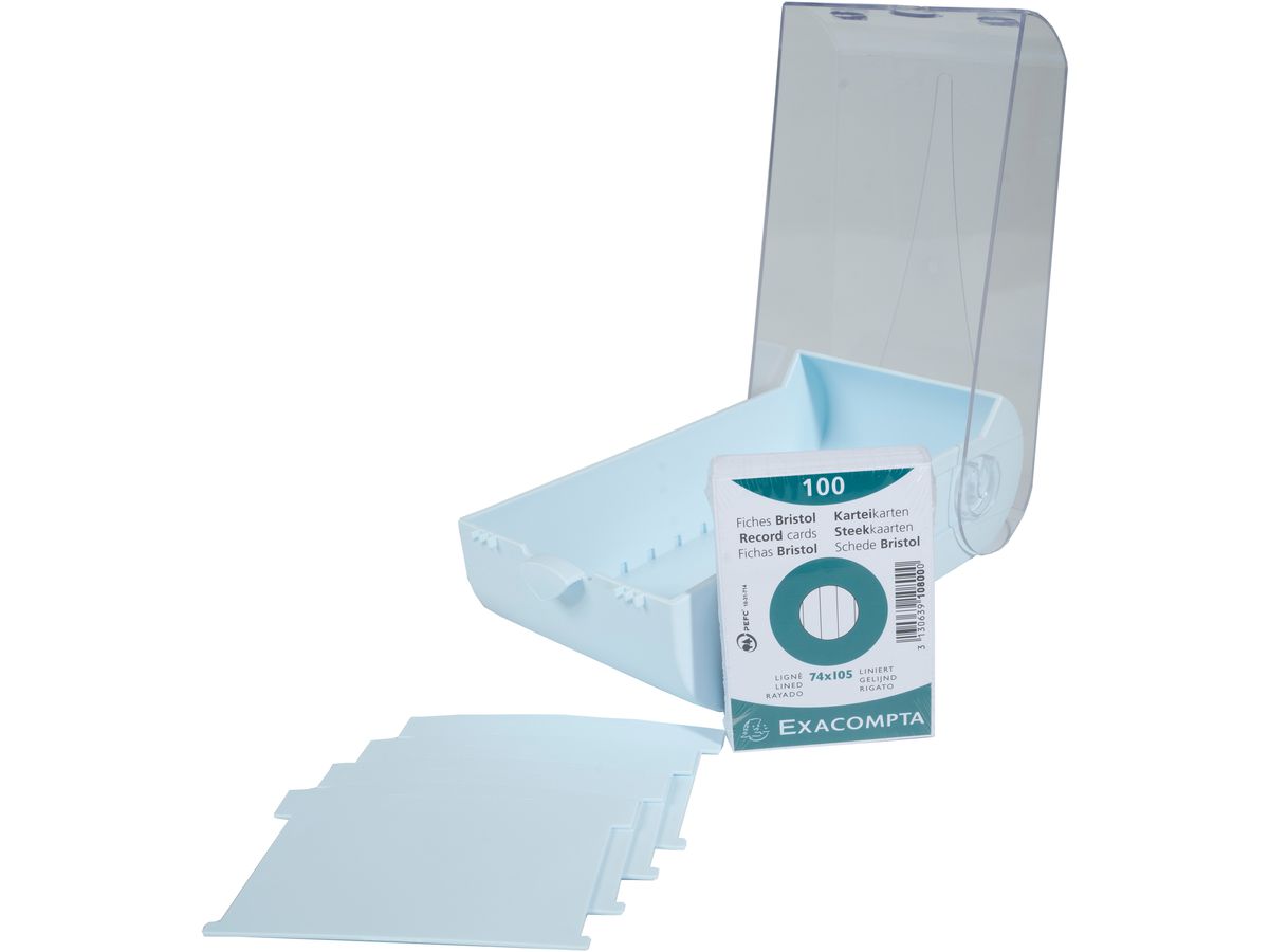 EXACOMPTA Schedario Bunny Box A8 5336223D blu pastello 10x6.2x19.5cm (9002493047853)