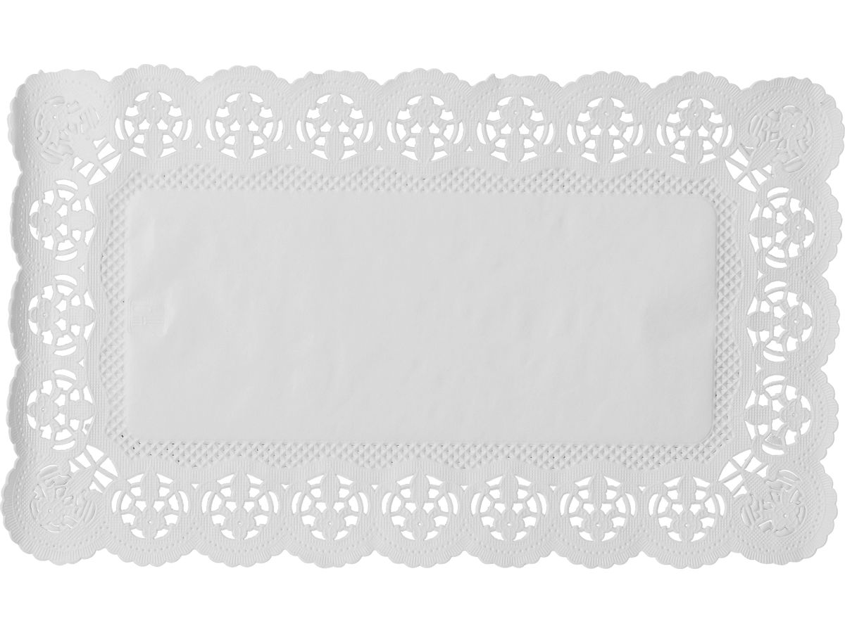 DEMMLER Merletto torta angolare 2940100610 30×18cm, 6 pezzi bianco (4004158011945)