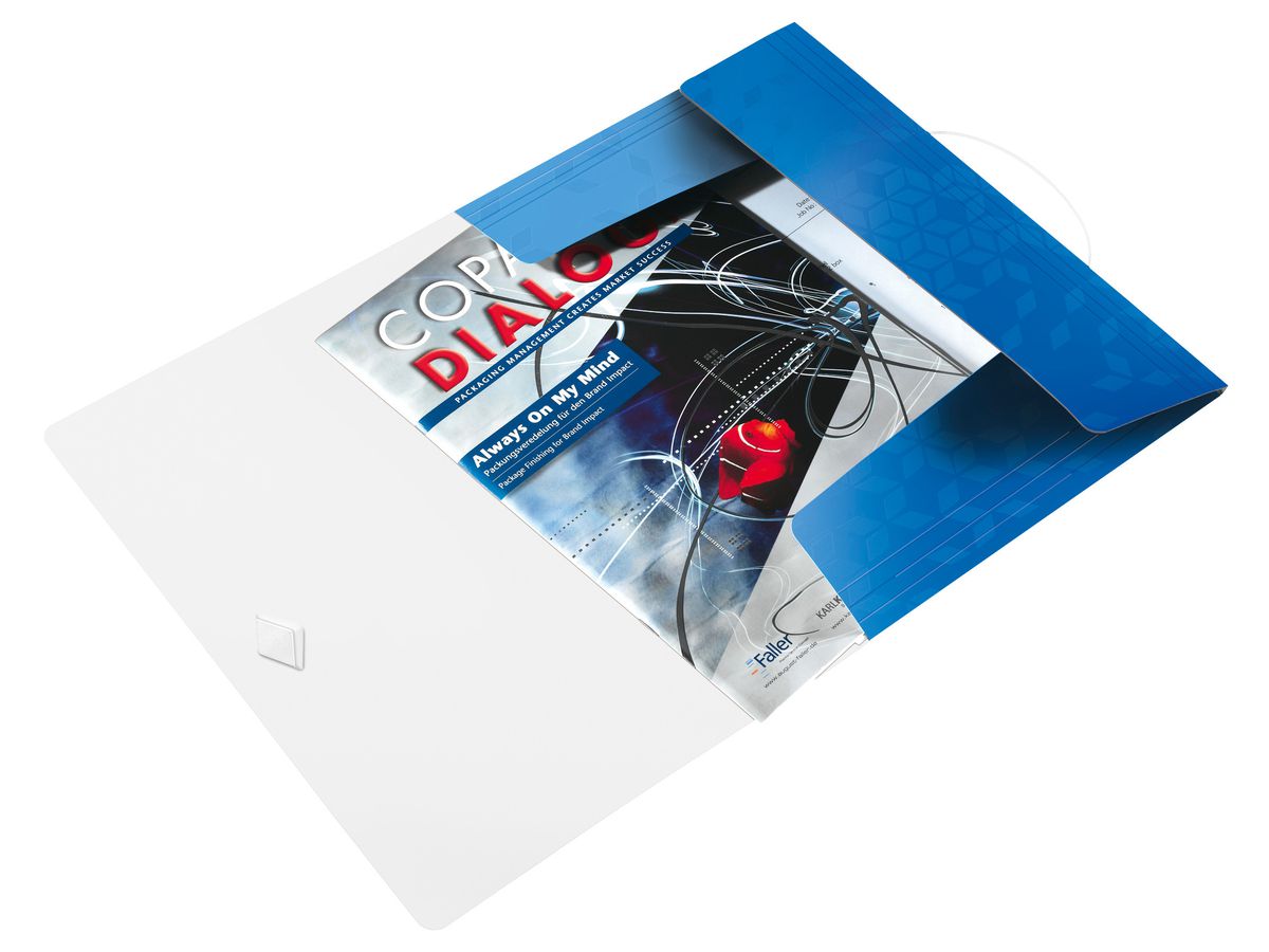 LEITZ Gummibandmappe WOW A4 45990036 blau für 150 Blatt (4002432105861)