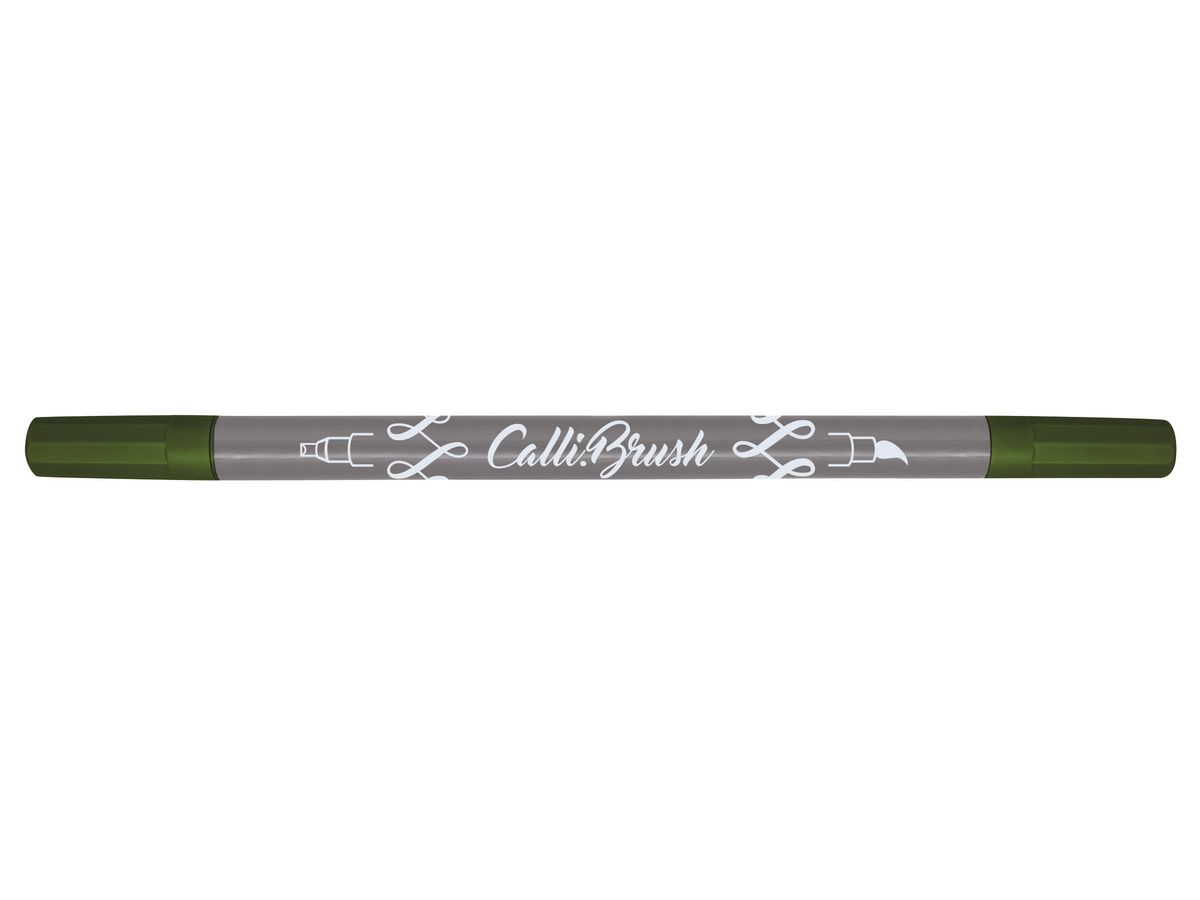 ONLINE Callibrush Pen Double Tip 2mm 19071/6 Olive (4014421190710)