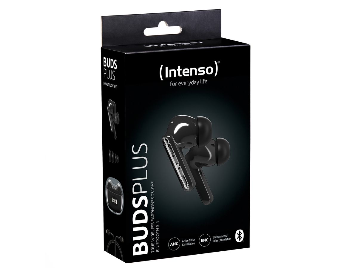 INTENSO Buds Plus Wirel. Earphones 3720310 T310AE, ANC, black (4034303034505)