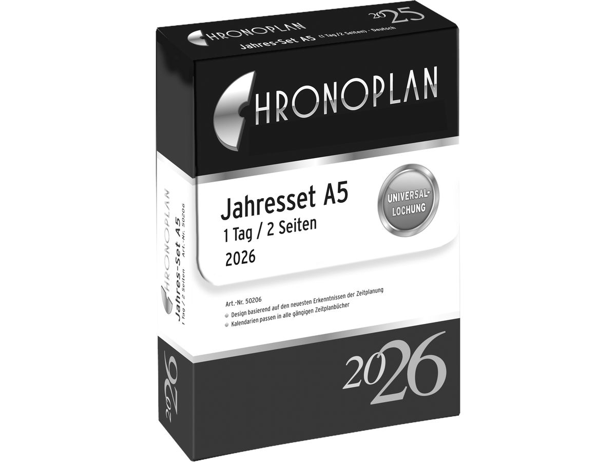 CHRONOPLAN Set annuel plan journ. 2026 50206Z.26 1J/1P A5 (4004182088388)