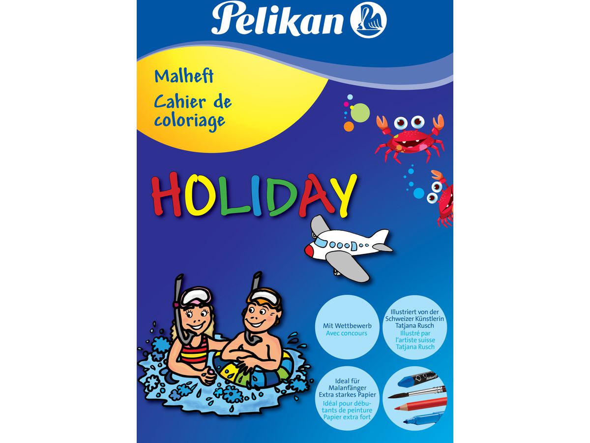 PELIKAN Quaderno a disegno Holiday A5 25200027 blu, 120g 16 fogli (7640106191115)