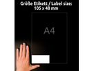 AVERY ZWECKFORM Etiquettes Univ. 105x48mm L7875-20 blanc, strong 20 feuilles (4004182070079)