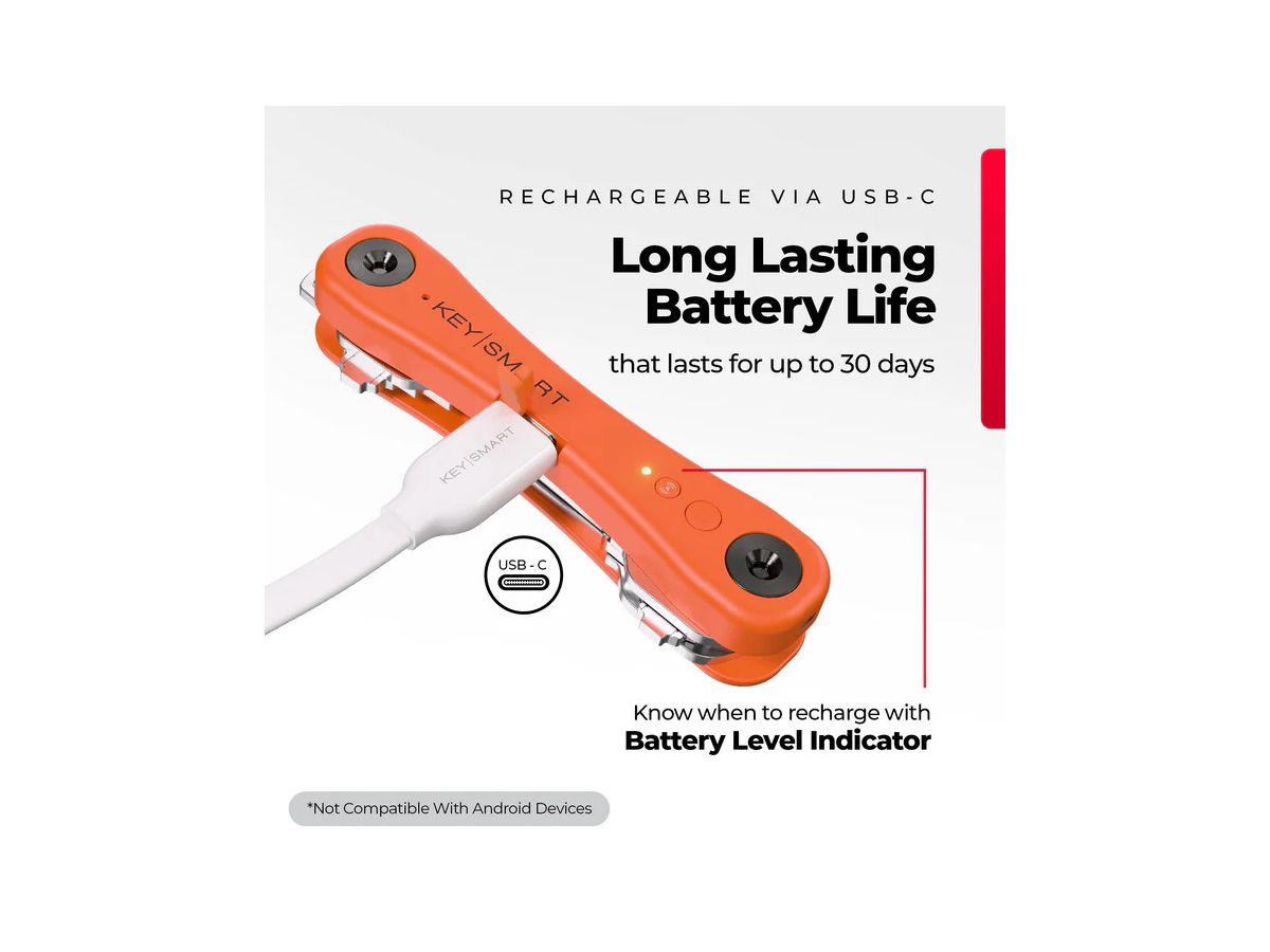 KEYSMART iPro V3 KS431-ORG-V3 Apple Find My, Orange (0810024058655)