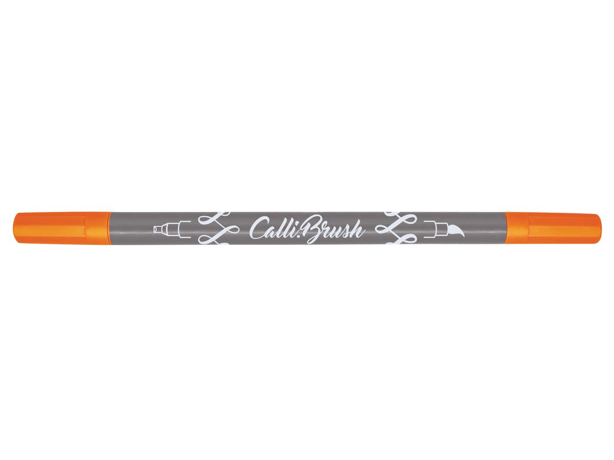 ONLINE Callibrush Pen Double Tip 2mm 19054/6 Fluo Orange (4014421190543)