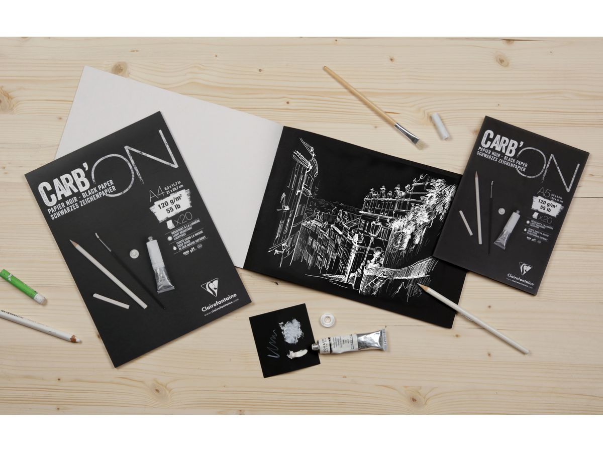 CLAIREFONTAINE Cary'On A4 975039C Nero 20 fogli (3329689750394)