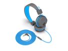 JLAB JBuddies Studio Kids On-Ear IEUHJKSTUDIORGRYBLU6 Wired, Grey/Blue (0812887015424)