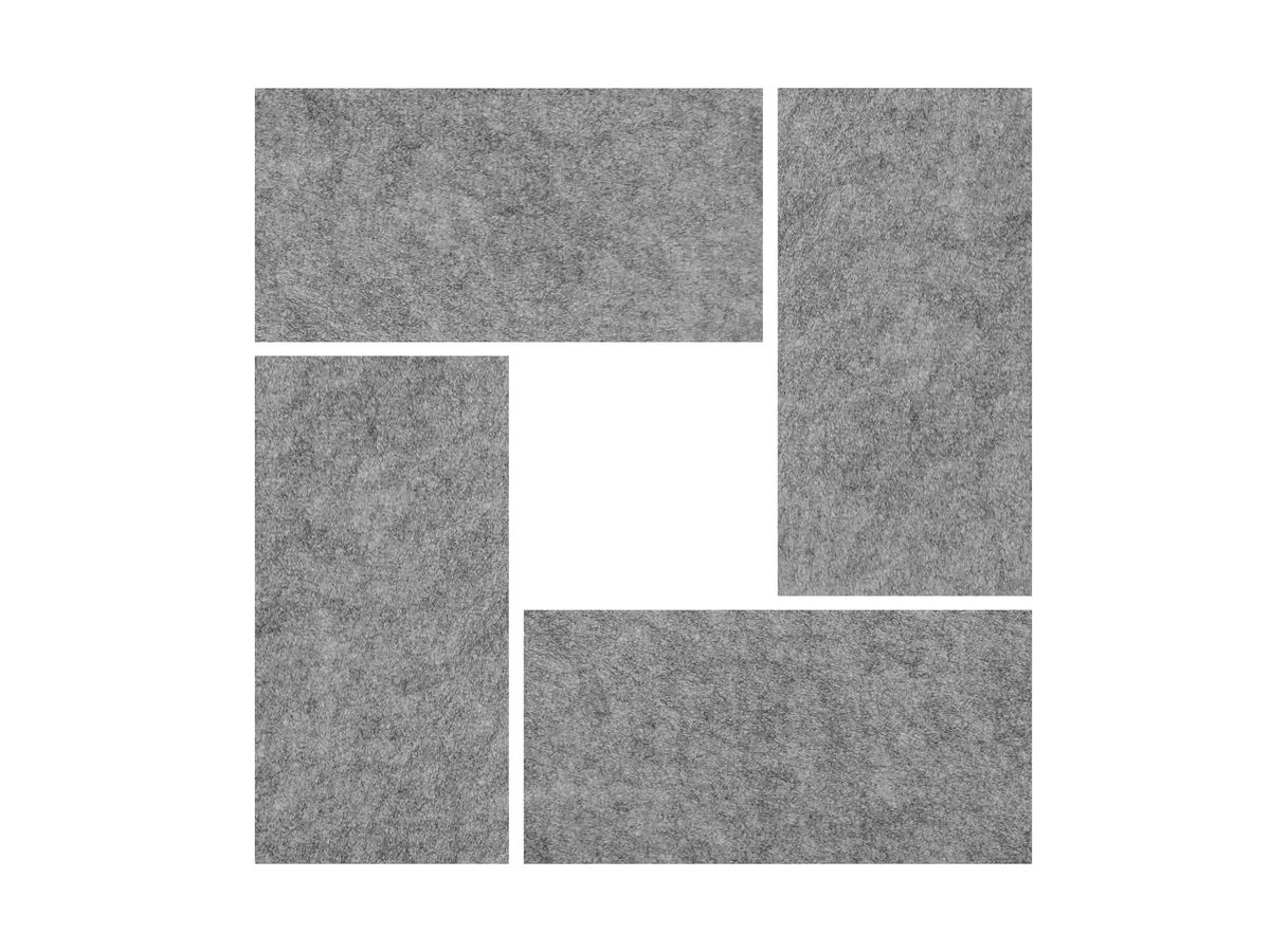 APOLLO Panneaux muraux acou. 65x33cm VAWP65/5 gris 4 pcs. (4032062177501)