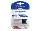 VERBATIM USB-Drive Secure Data Pro 64GB 98666 USB 3.0 (0023942986669)