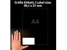 AVERY ZWECKFORM Etiquettes adress. 99,1x57mm L7173-100 blanc 1000 pcs./100 flls. (4004182471739)