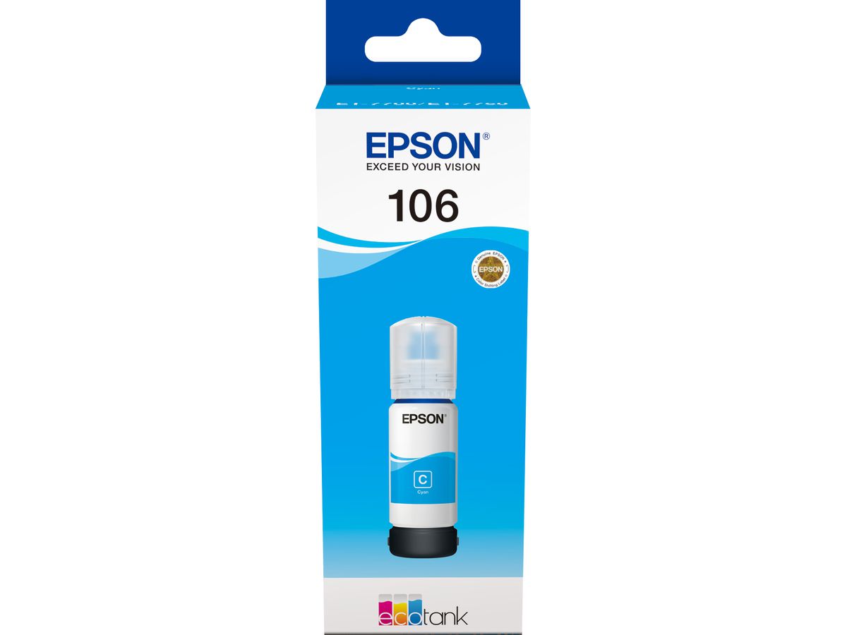 EPSON Flacone d'inch. 106 cyan T00R240 EcoTank ET-7700 5000 pagine (8715946643311)
