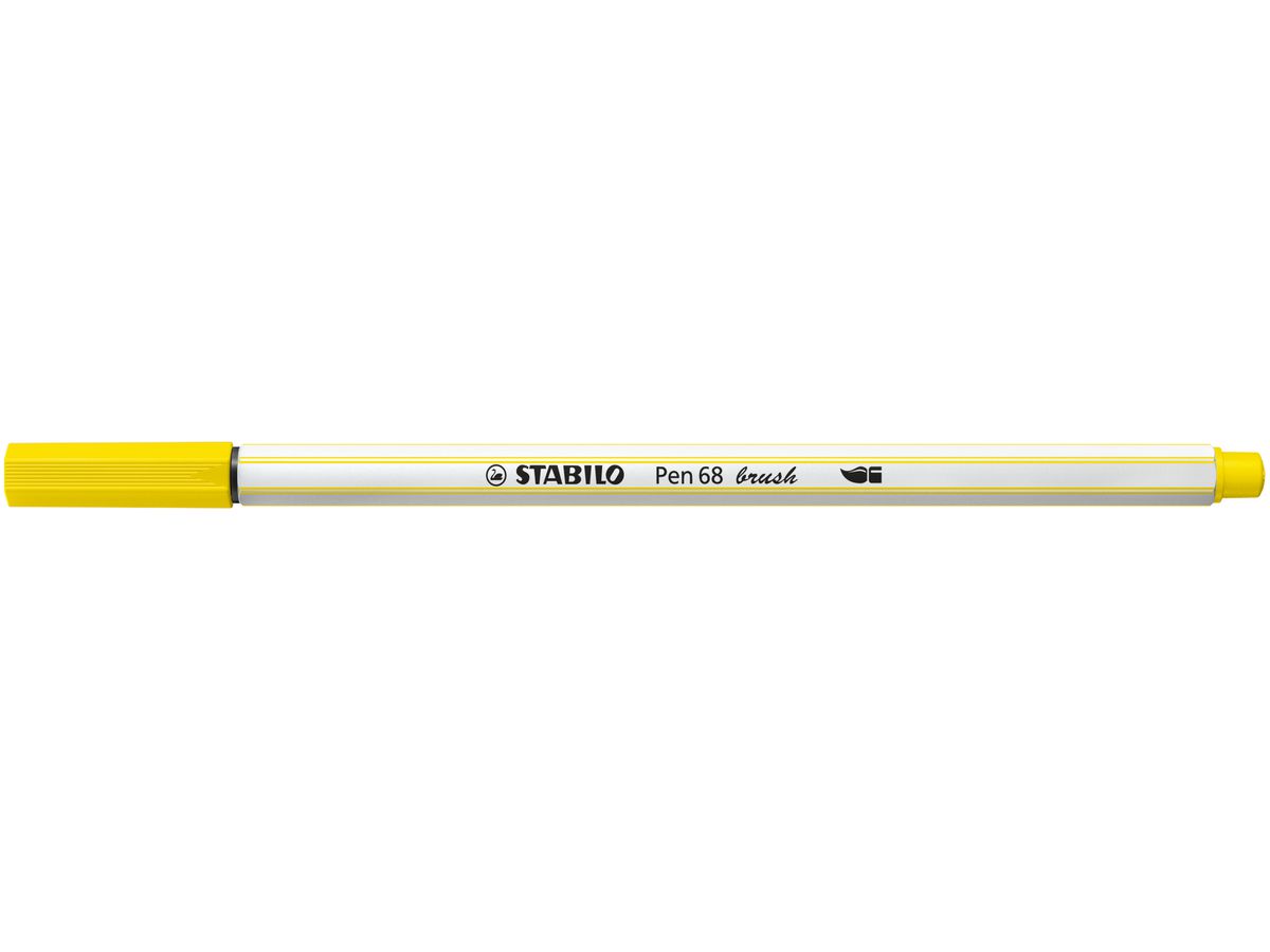 STABILO Penna Fibra 68 brush 568/24 giallo limone (4006381583961)