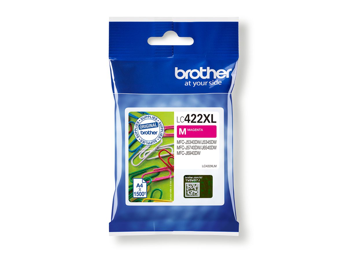 BROTHER Cart. d'inchiostro HY magenta LC-422XLM MFC-J5340 1500 pagine (4977766815604)