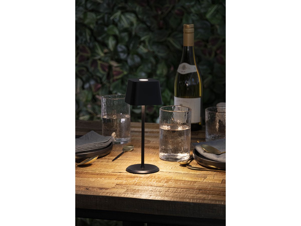 SECURIT Lampada da tavolo MALTA LP-MT-BL nero, batteria, regolabile (8720663161246)