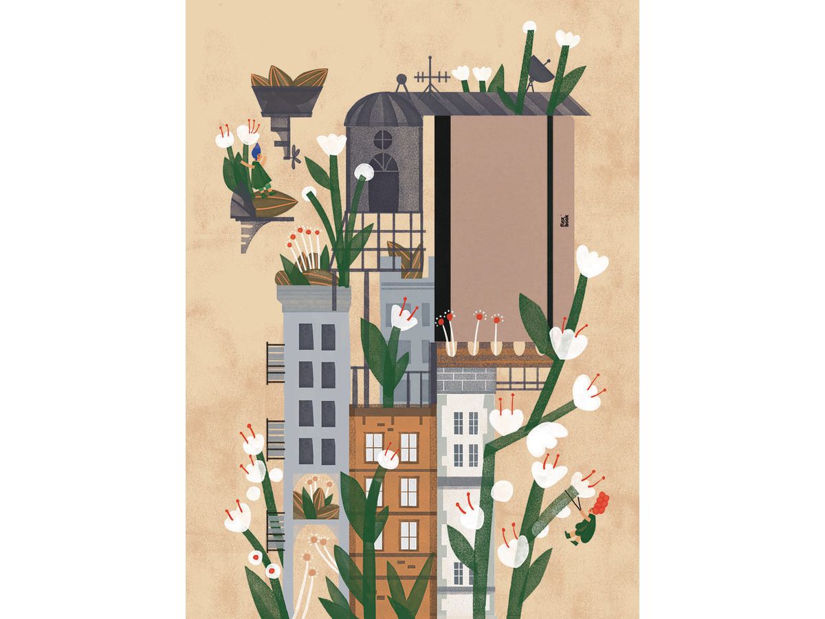 FLEXBOOK Notebook Ecosmiles 21.00121 liniert 13x21 cm almond (5204902524090)