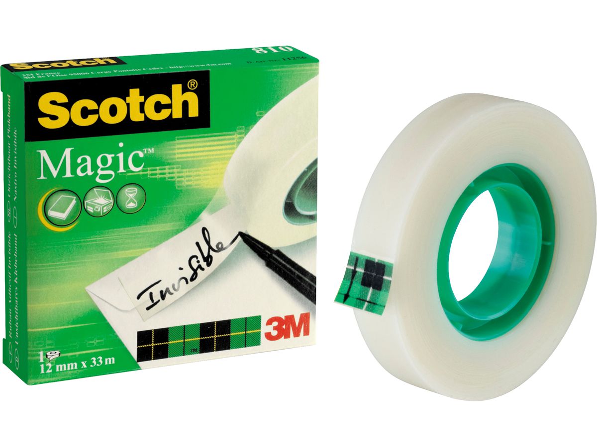 SCOTCH Magic Tape 810 12mmx33m 8101233K invisibile, scrivibile (3134375005241)