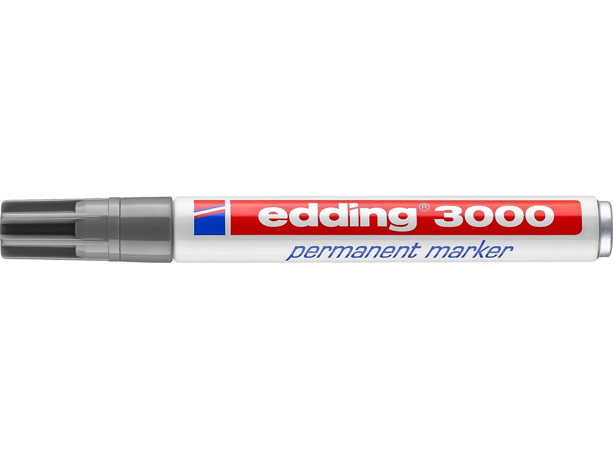 EDDING Permanent Marker 3000 1,5-3mm 3000-12 grigio (4004764008070)