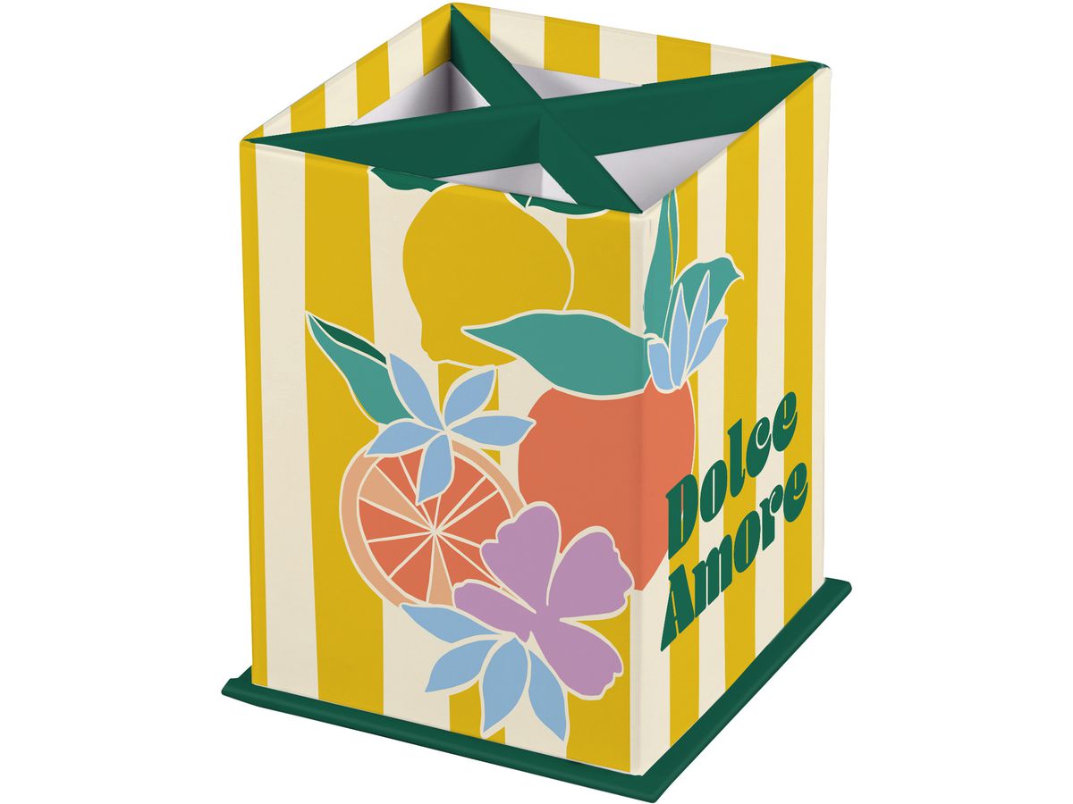 CLAIREFONTAINE Stifteköcher 8.5x8.5x11cm 116279C DocleAmore bunt 4 Fächer (3329681162799)