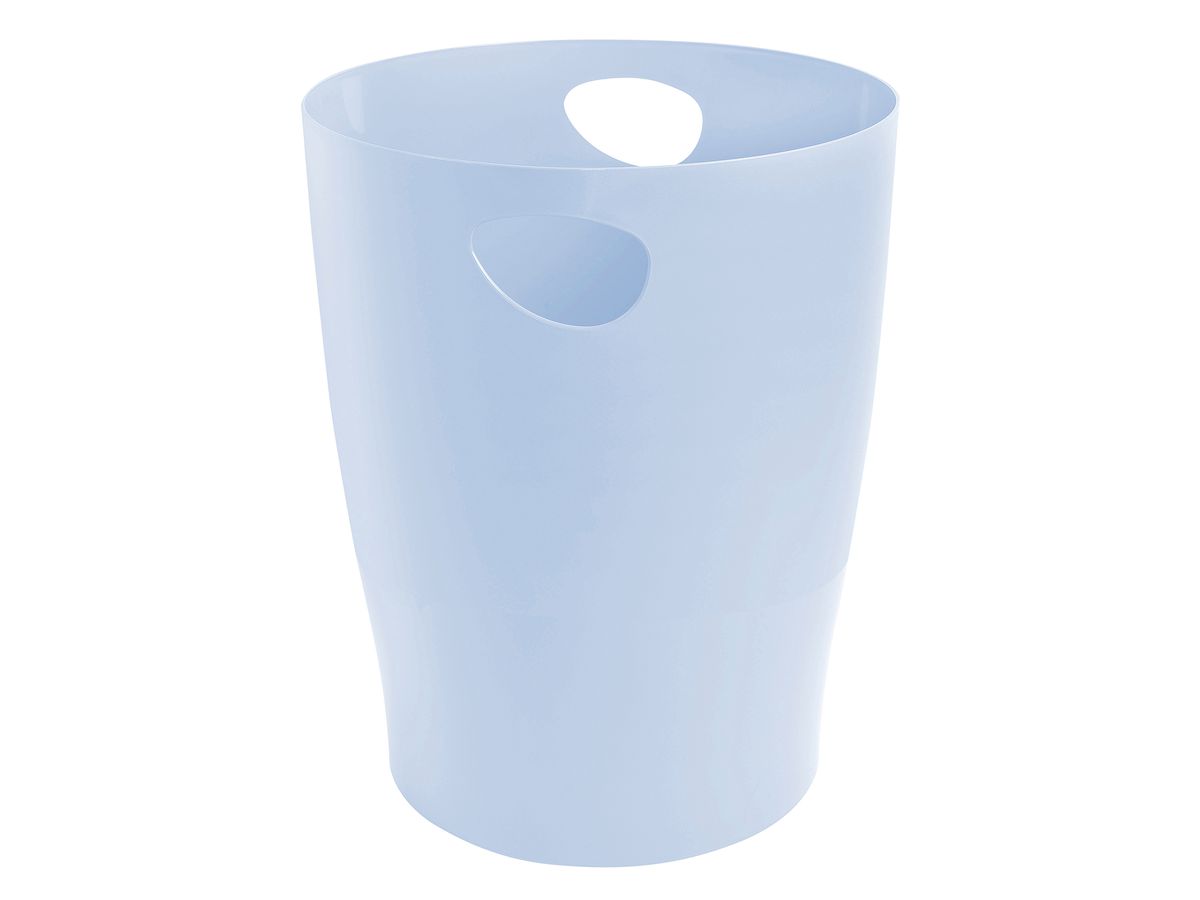 EXACOMPTA Corbeille à papier Ecobin 15 l 45362D Aquarel, bleu pastel (9002493037366)