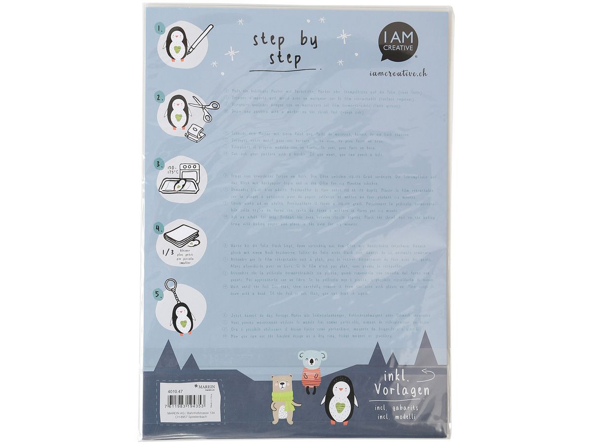 I AM CREATIVE Feuille thermorétractable A4 4010.47 dépoli, 5 pcs. (7611983194353)