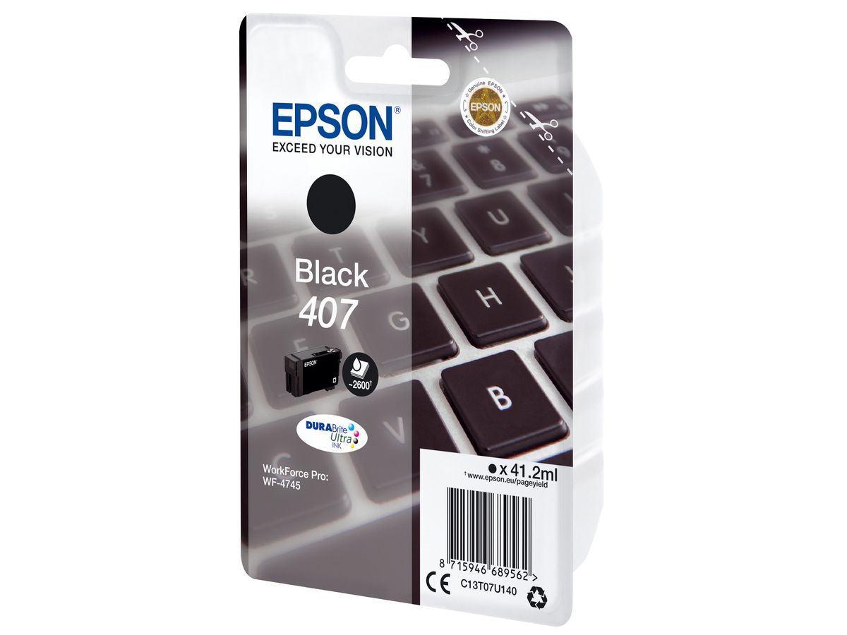 EPSON Cart. d'encre L noir T07U140 WF-4745 2600 pages (8715946689562)