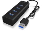 ICY BOX 4 Port Hub Type A USB 3.0 IB-HUB1409-U3 Aluminium black (4250078165873)